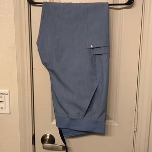 Figs. Heather Indigo. Axim cargo scrub pants. M